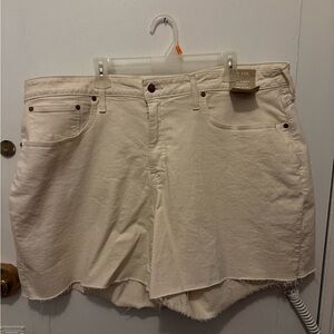 Madewell Cream Jean Shorts